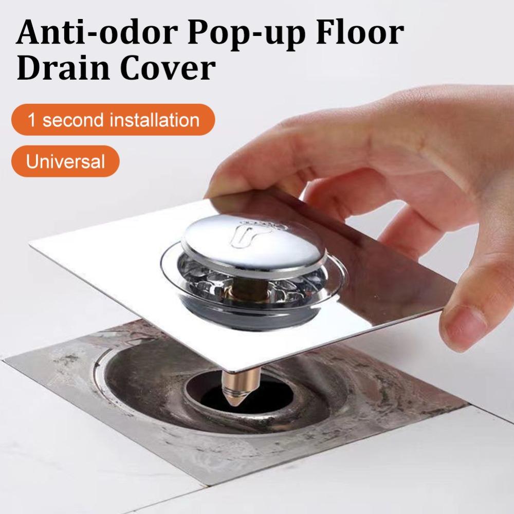 Pedal Type Shower Foot Floor Drain Pop Up Bounce Sewer Floor Strainer Press-Type Floor Drain