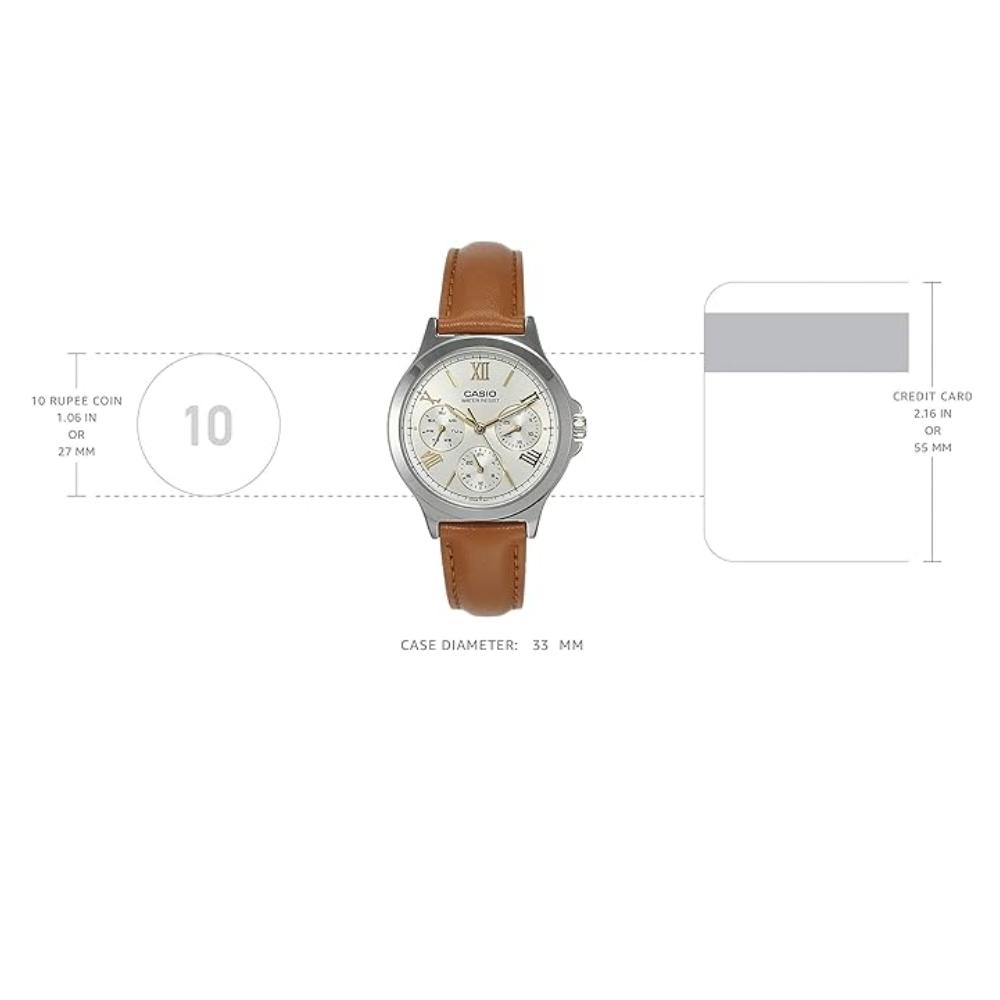 Spring Brown [Casio] Watch. LTP-V300L-7A2UDF (A1703) Japanese Quality