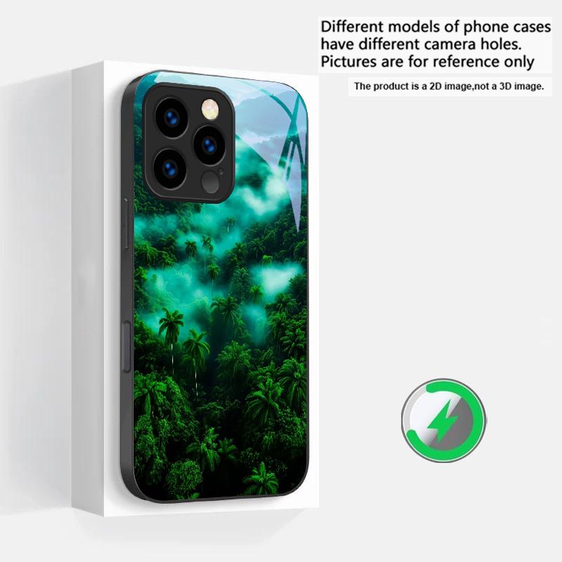

Forest Stream Pattern Suitable For iPhone 16E 17 Pro Max 15 Pro 14 13 Plus 12 mini 11 16 Air 17Pro magnetism Glass Phone Case iPhone 15 Pro Max