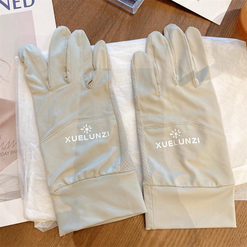 

Женские летние перчатки для вождения: Дышащие, защищающие от ультрафиолета, модные и удобные для сенсорных экранов короткие рукава Ice Silk One Size