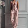 Summer Fashion Women's Two-piece Sexy V-neck Button Vest Fashion Casual Set