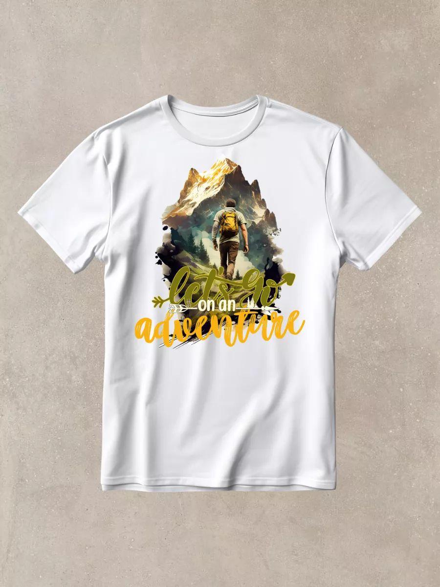 Футболка с туристами и горами M