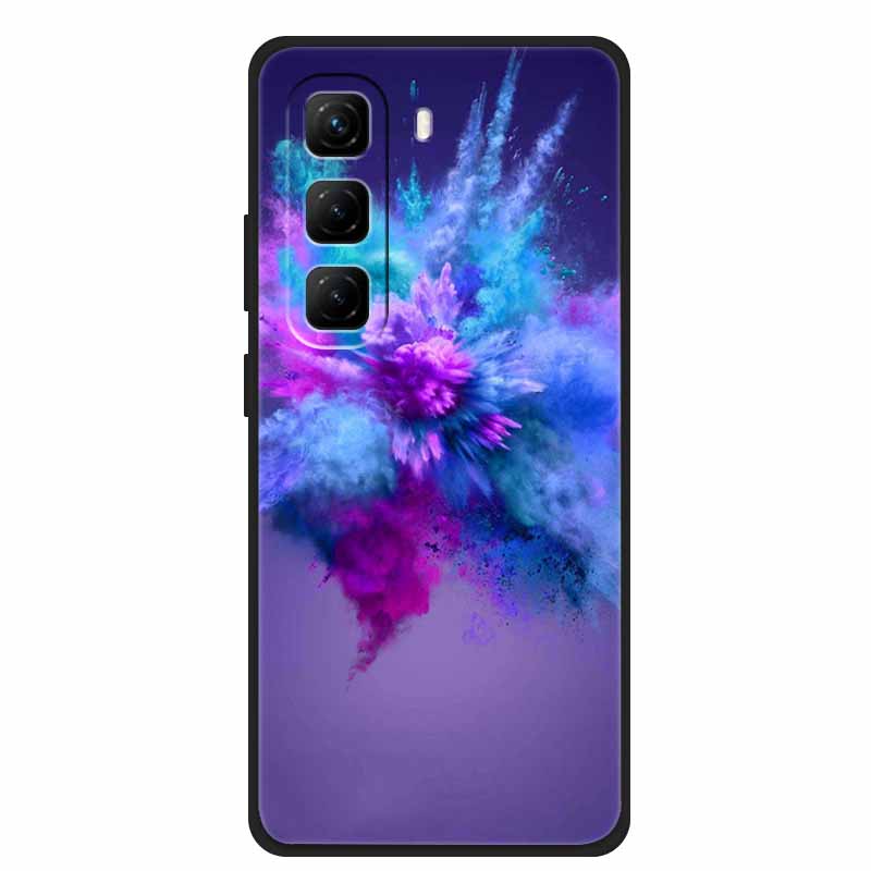 Per Custodia Infinix Hot 50 5G Fiori Morbido Silicone TPU Antiurto Custodie per Telefono per Infinix X6720 Animali Lupo Cool Copertura Protettiva