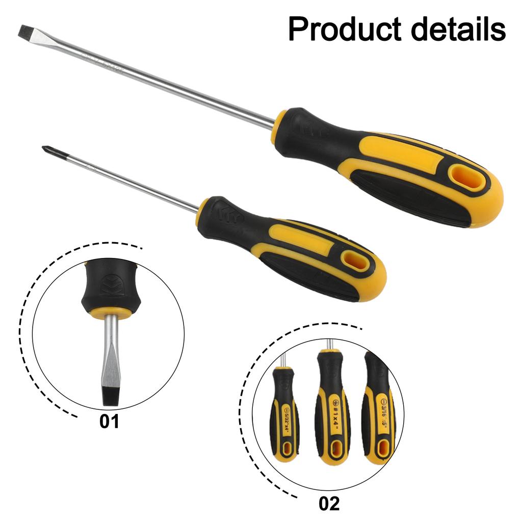Chromium Vanadium Steel Comfort Grip Handle Household Repairs For Household Use 10 Piece Magnetic Screwdriver Set