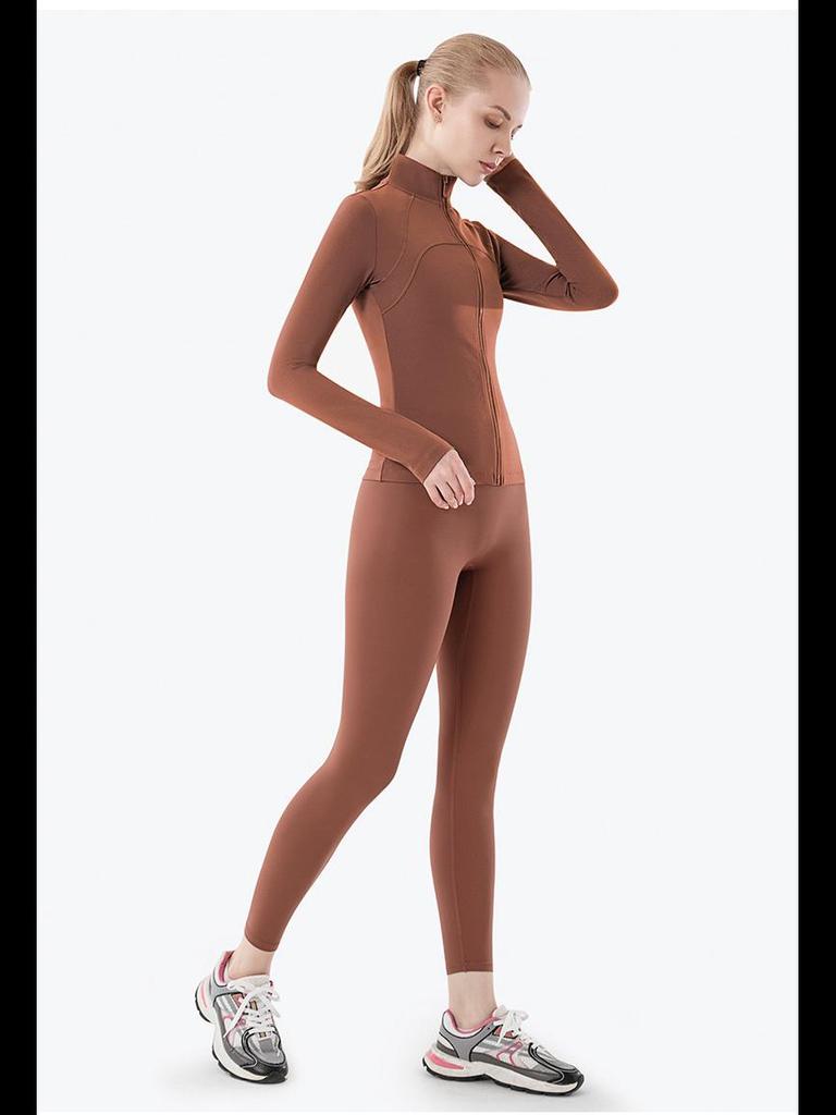 Women's Lulu Yoga Jacket: Quick-Dry, Long-Sleeve Sportswear for Autumn/Winter Fitness