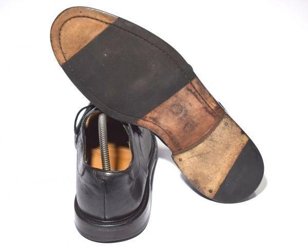 Spain Made/Mezlan/Vintage Script Tag Leather U-Tip Shoes/10M/27.5/Black/Dress/Business(USED)