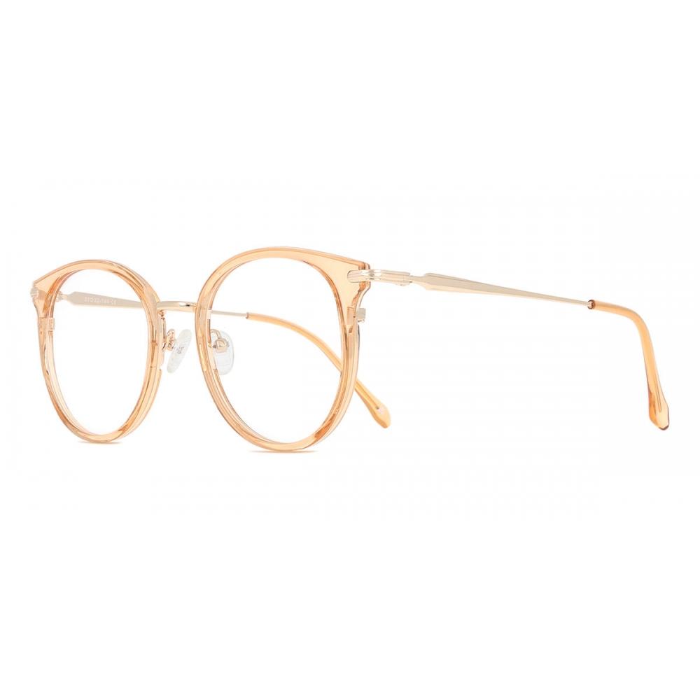 Full Rim Oval Transparent Brown Rose Gold Smartbuy Collection Tronte Mtr 97e Fashion Unisex Eyeglasses