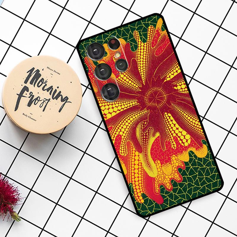 KUSAMA Art Case For Samsung Galaxy S25 Ultra S20 S21 S22 S23 S24 Ultra S9 S10 Plus S25 FE Phone Cover