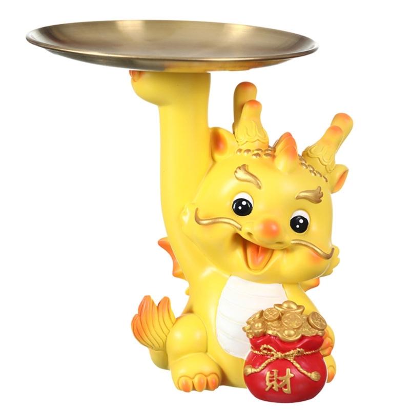 Desk Crafts Desktop Dragon Decor Resin Decorative Key Holder Money Jar Gift Resin Coins Storage BOX