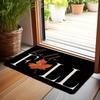 Fall Doormat Minimalist Maple Leaf Letter Print Washable Non Slip Floor Mat Front Porch Entrance Rug Autumn Home Decor