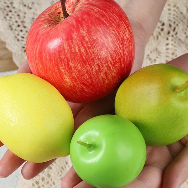 Artificial Fruit Decoration Set: Plastic Apple, Dragon Fruit, Mango