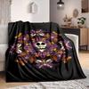 1Pc Halloween Jack Skellington Mandala Blanket Soft And Comfortable Casual Warm Camping Travel Christmas Halloween Xmas Gift M924517