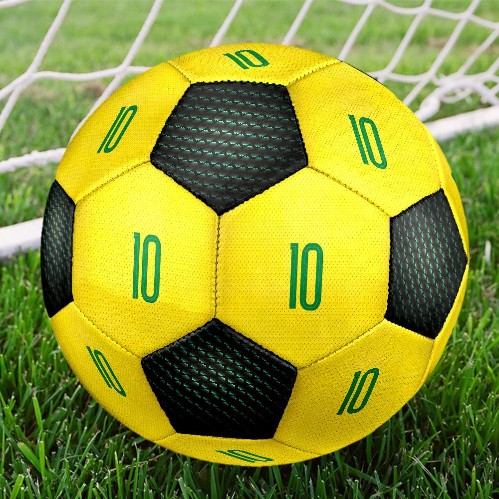1pc Yellow sports jersey number design Football Soccer Ball Size 5 Indoor Soccer Ball Fashion Colorful Backyard Game -Great For Sports Fans Gift