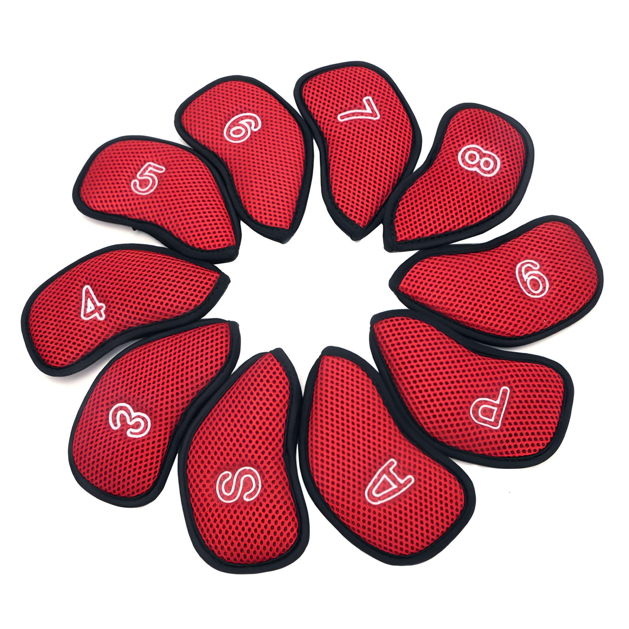 

BGL Чехлы для головок клюшек для гольфа Сетчатые чехлы для айронов Нумерованный набор из 10 шт. MT/S14