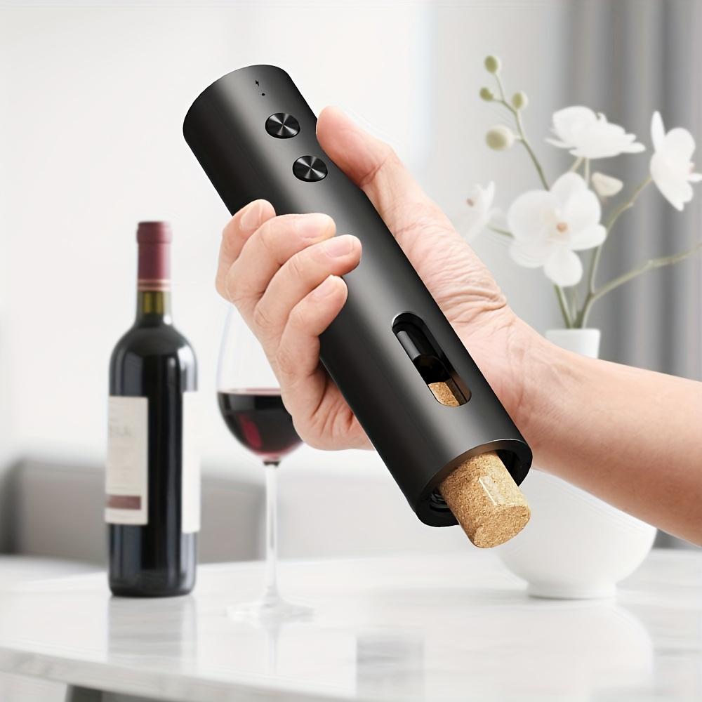 Electric corkscrew, powerful automatic corkscrew, with foil cutter, pourer, vacuum stopper, one-button corkscrew, for wine lovers.