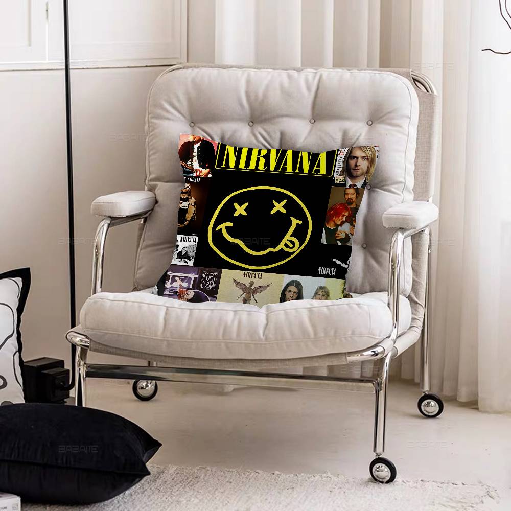NNirvanas Band Pillow Gifts Home Office Furnishings Bedroom Sofa Car Cushion Cover case xcm