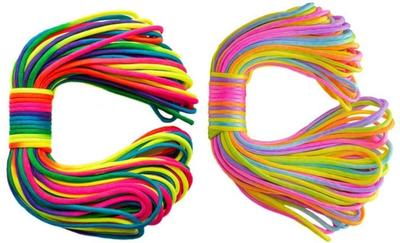 Duha Sedm barev Duha Paracord 4mm 30m Stylová Roztomilá Barevná Šňůra Stanové Lano Vodicí Lano Nosnost 250kg Pro Kempování Outdoor Přežití
