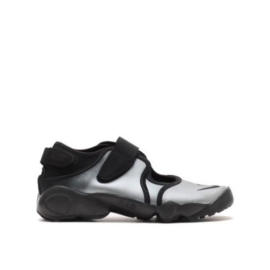 Nike Air Rift Leather Metallic Silver Black IH3656-095 Women's Size