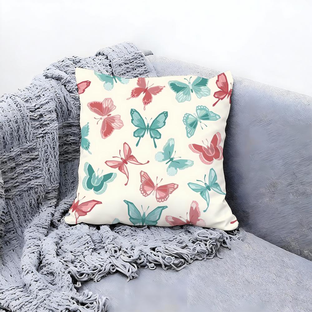 Graceful Butterfly Cushion Cover Premium Comfort Reversible Pillow Cove Two In One Design for Any Room  Car Interior