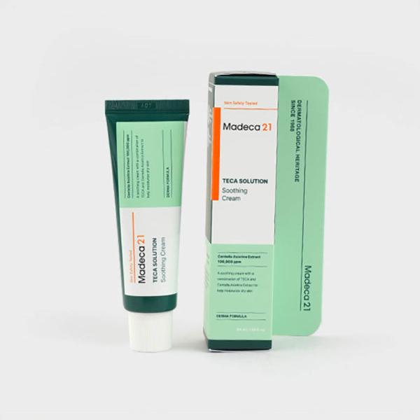 

Madeca21 Teca Solution Soothing Cream 50ml / Nourishing, Hydrating, Moisturizing, Korean Cosmetics, Kbeauty
