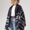 ABRAHAM MOON Merino Wool Shawl 70cm - Westminster Navy