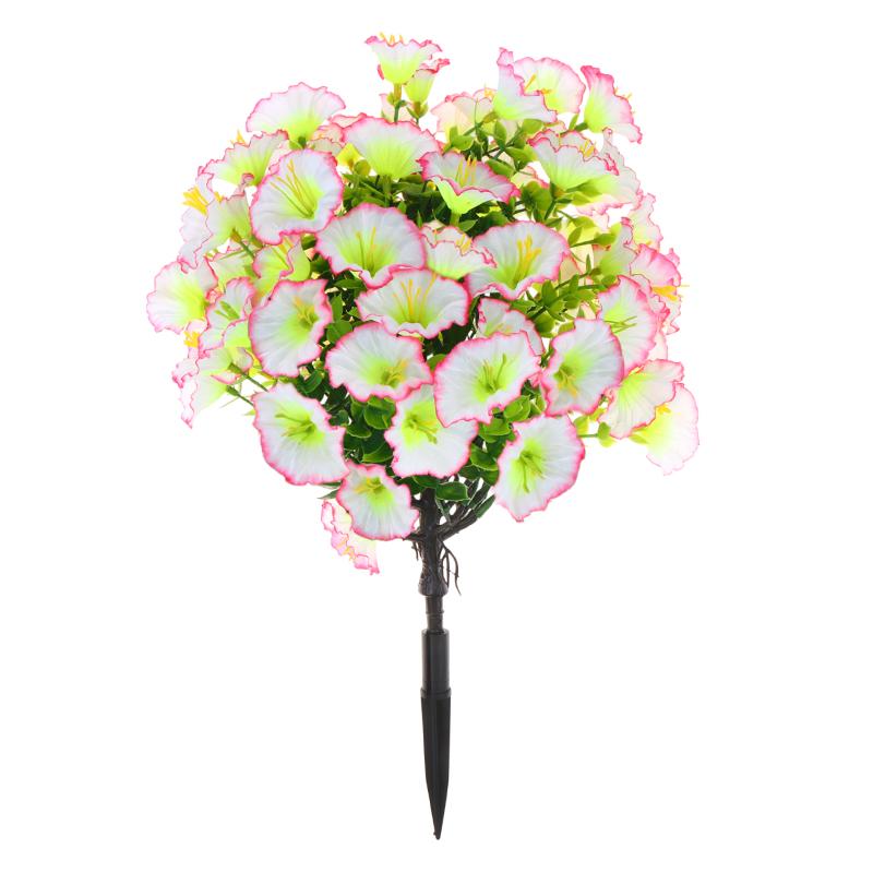 Artificial Morning Glory Flowers Ground Stake Fake Flowers For Home Garden Patio Porch Yard Decor Wedding Party Decoration