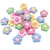 Hanmade 16mm Two Color Beads Jewelry Accessories Fashion 10Pcs Beaded Material Dazzle UV Plated DIY Bracelet Necklace Acrylic Flower