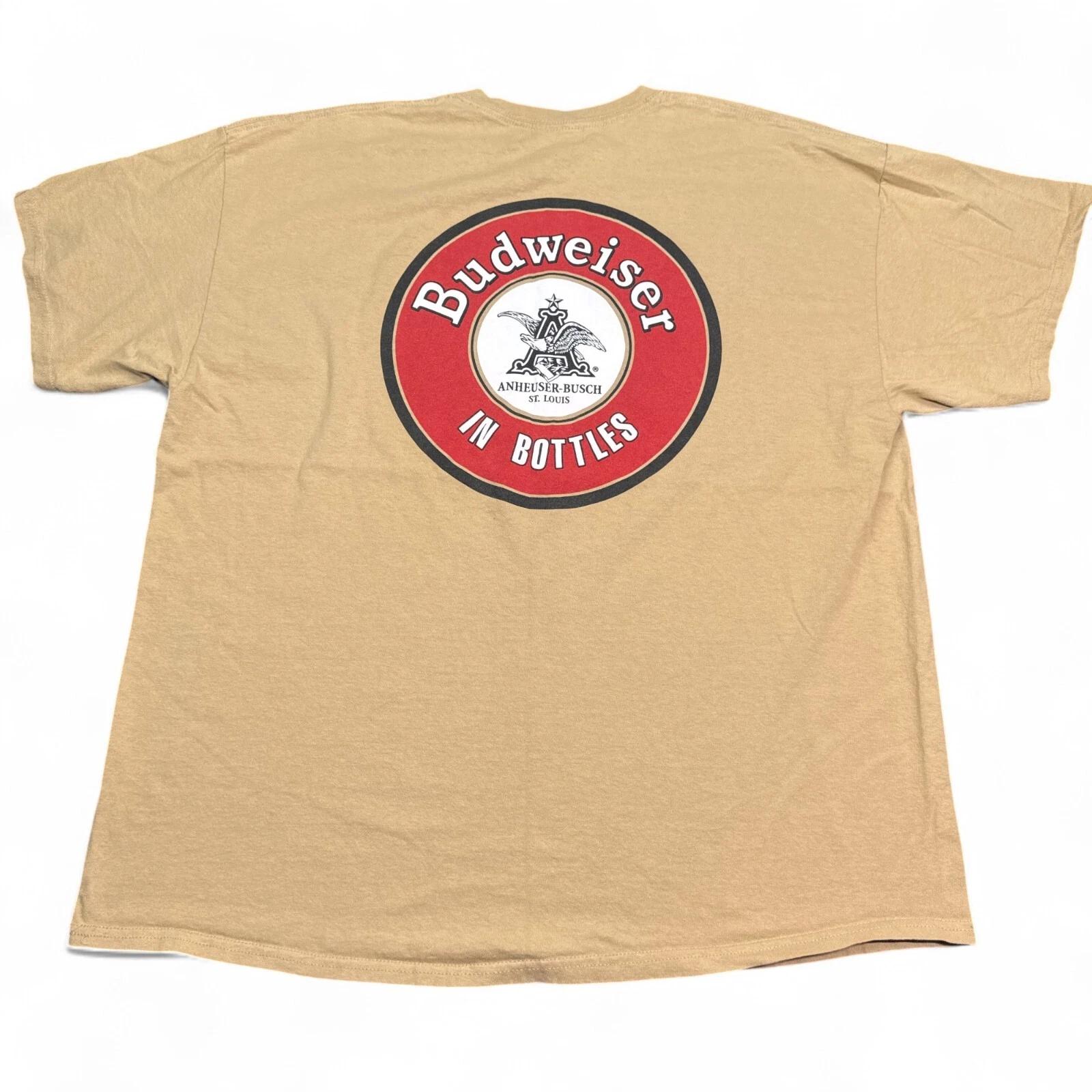 

Budweiser x Pacsun Oversized Tee Shirt Adult Size XL Beige Tan VTG Style L