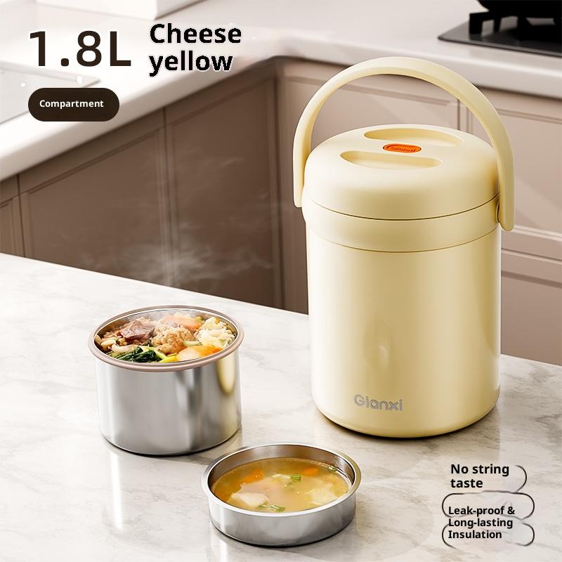 Gianxi Insulated Lunch Box For Office Workers Stainless Steel Large Capacity Bento Multi-Layer Lunch Carrier Bucket