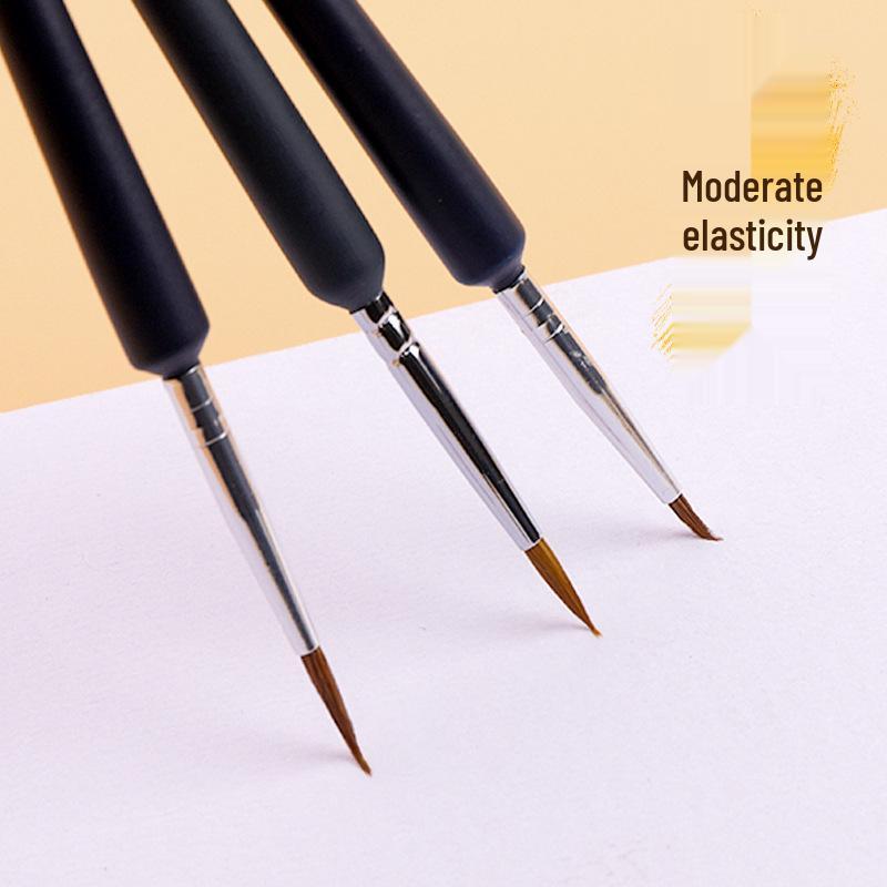 Wolf Hair Liner Brush for Fine Art Outlining and Edge Detailing in Oil Painting.