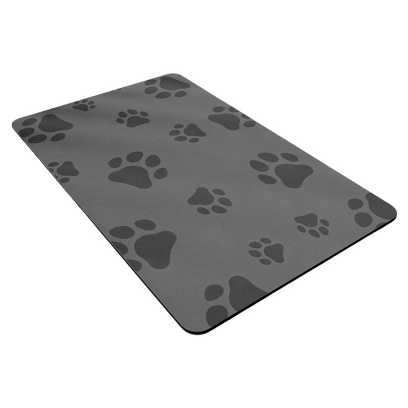 Pet Food Bowl Mat Placemat With Super Absorbent Layer Feeding Station Surfaces For Easy Cleaning Large Size