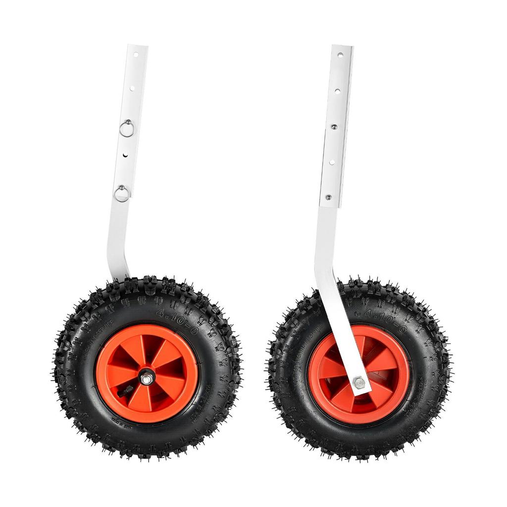 Boat Launching Wheels, 226.8 Kg Load Capacity, 304.8 Mm Aluminium Alloy Transom Wheel with Inflatable Rubber Tires, Folding Launch Wheels with 4 Quick
