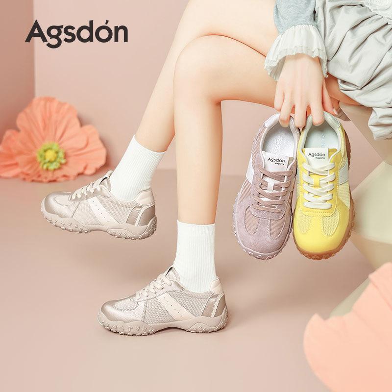 Augustine Platform German Training Shoes Women's 2025 New Summer Retro Ballet White Forrest Gump Casual Sports Shoes