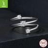 30-Point Line Winding Ring, Niche Design Double-Layer S925 Sterling Silver Moissanite Ring.