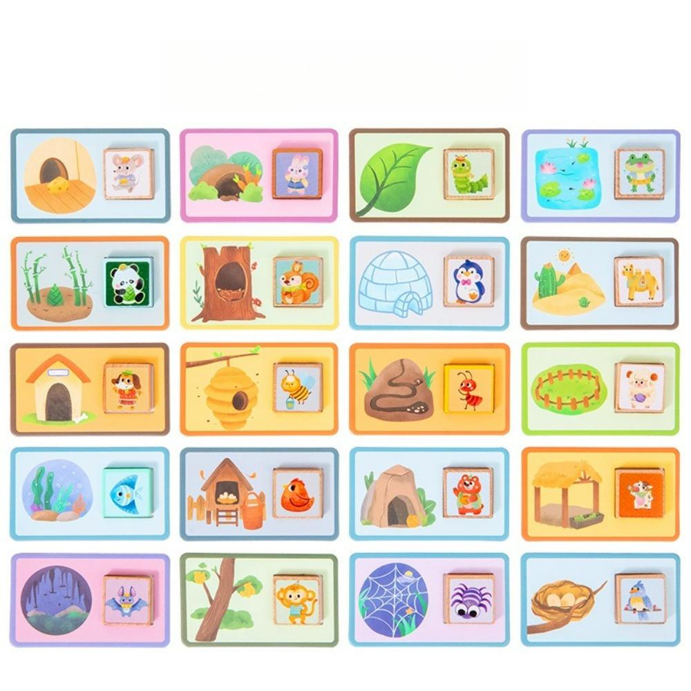 Babytiere Zuordnungsspiel Montessori Holzspielzeug Logisches Denken Training Formerkennung Bildung Parish Klassenzimmer Material
