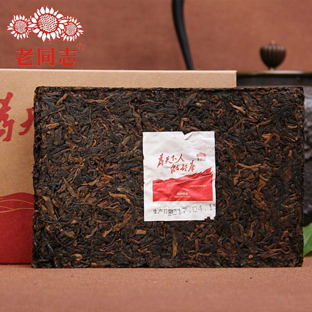 Haiwan Top Old Comrade gjorde gott te för alla Pu-erh Pu'er Brick Moget 250g