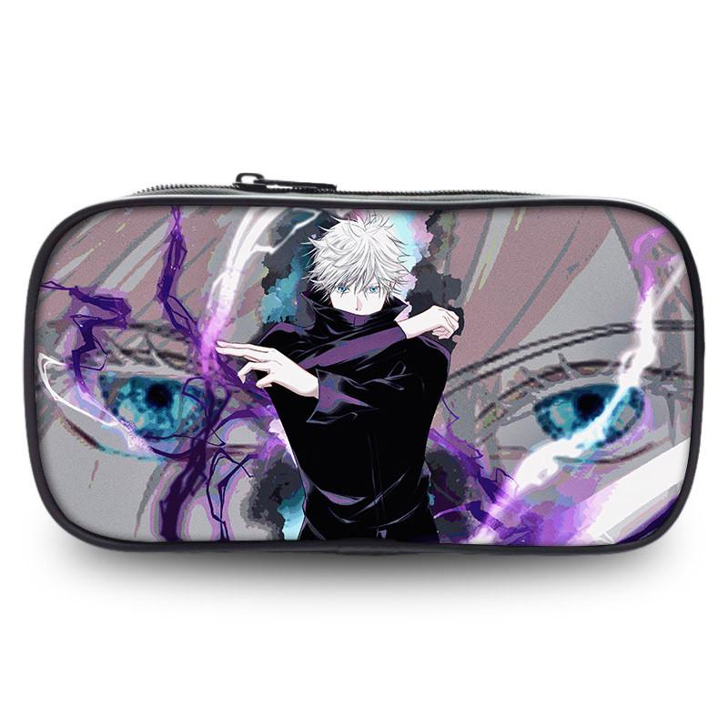 Highcapacity Kaisen Jujutsu Pen Pouch Durable Oxford Fabric Anime Stationery Holder