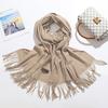 VISROVER New 20 Colors Woman Winter Scarf Fashion Female Shawls Cashmere Handfeeling Winter Wraps Solid Color Winter Hijab Gift