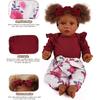 BABESIDE 3 Pcs Reborn Baby Doll Clothes for 17-22 Inch Babydolls, Floral Patterns Lifelike Baby Doll Accessories for Realistic Baby Dolls Girl, Wine