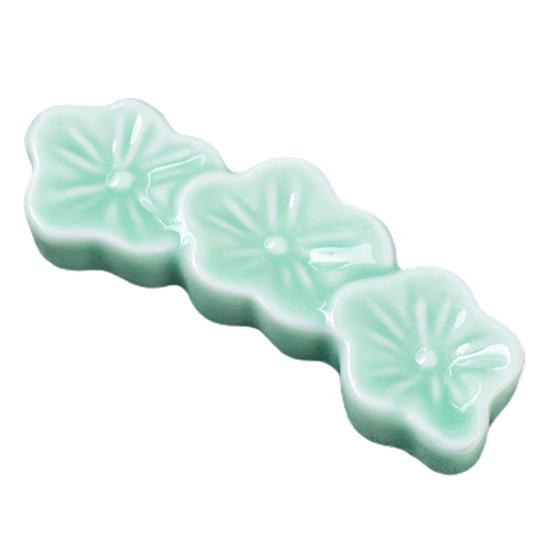 

Держатель для палочек для еды Необычная устойчивая к коррозии подставка для палочек в японском стиле Обеденный стол Соскальзывающий керамический держатель для палочек для еды мятный зеленый