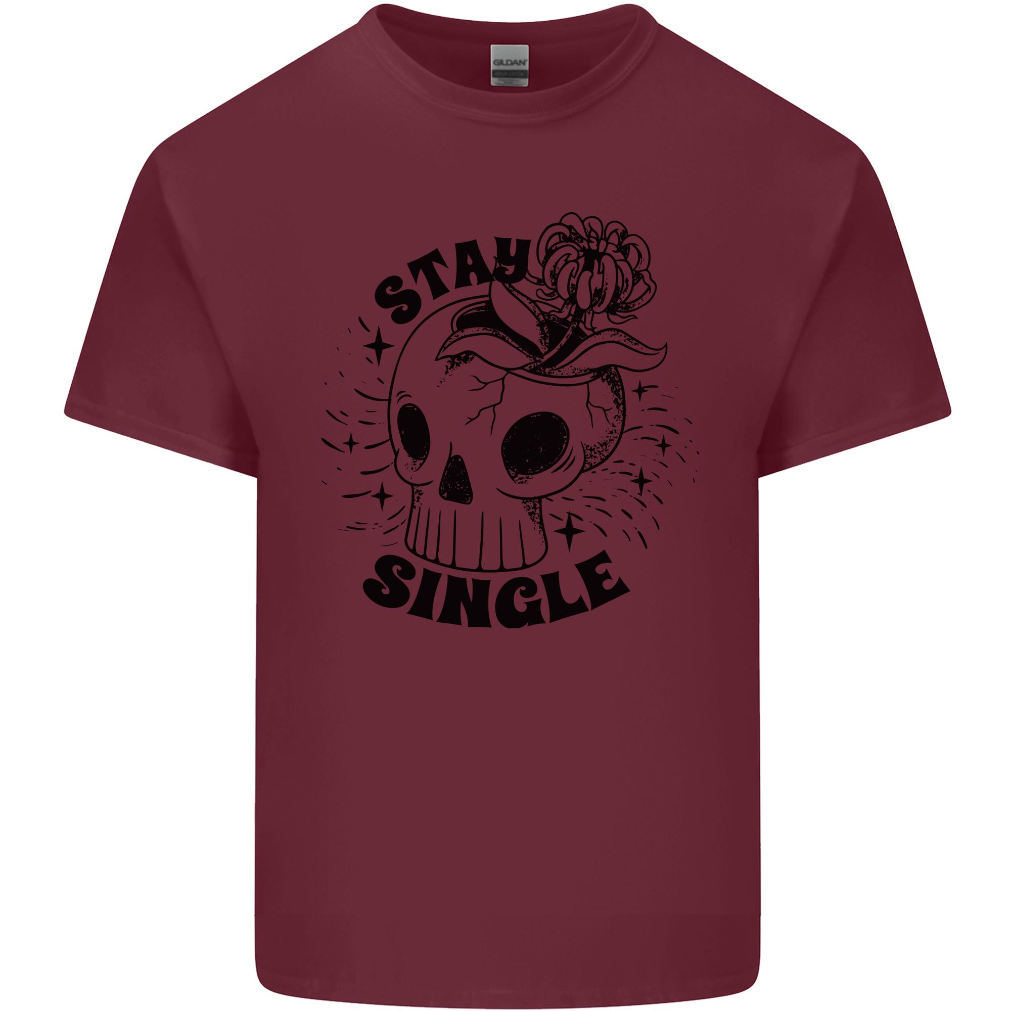 Stay Single Anti Valentines Singles Day Skull Unisexs Light Cotton TShirt S