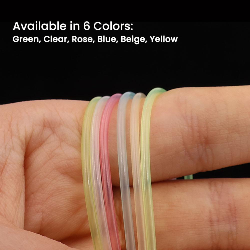 1-6Packs Semi Rigid Tube Fly Tying Material 1.8mm/1.0mm 1M Inner Tube for Salmon Streamer Flies 6 Colors Perfect
