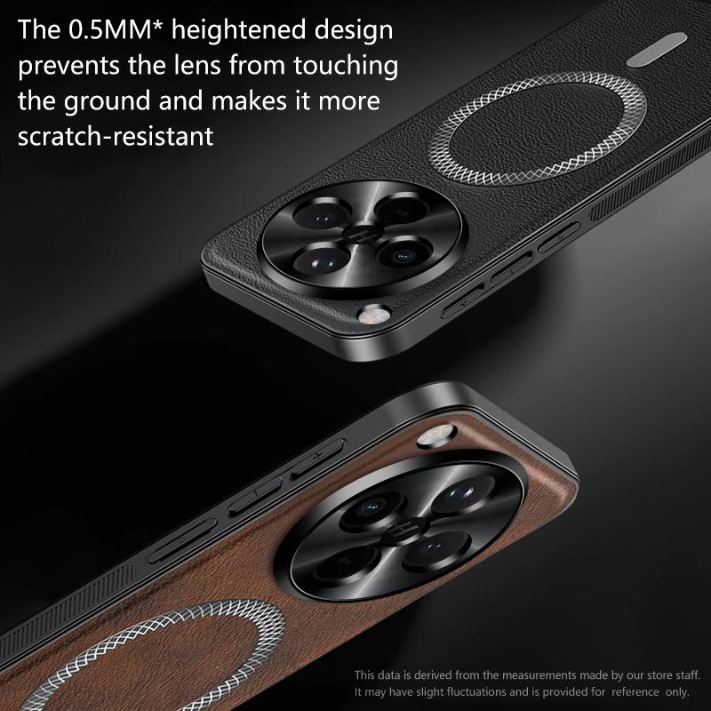 For Oppo Find X8S Case Magnetic Elegant Leather Wear-Resistant Lens Fully Covered Non-Slip Grip Edge Cover Shell