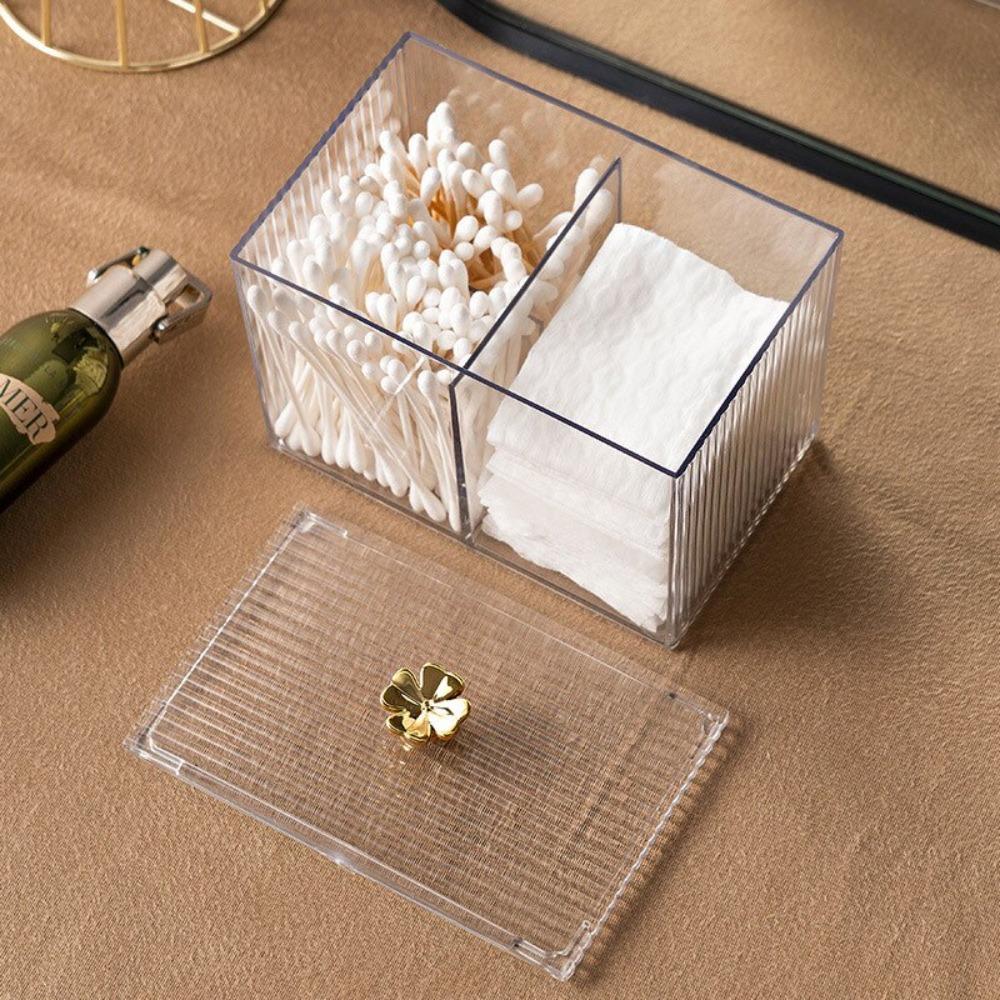 Desktop Acrylic Lipstick Dust-Proof Makeup Removal Cotton Cosmetics Storage Cotton Swab Storage Box