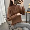 Damen Einteiliger Samtpullover mit Verdicktem Samtfutter und Halbhohem Kragen Pullover Slim und Warm Strickpullover Top für Herbst und Winter