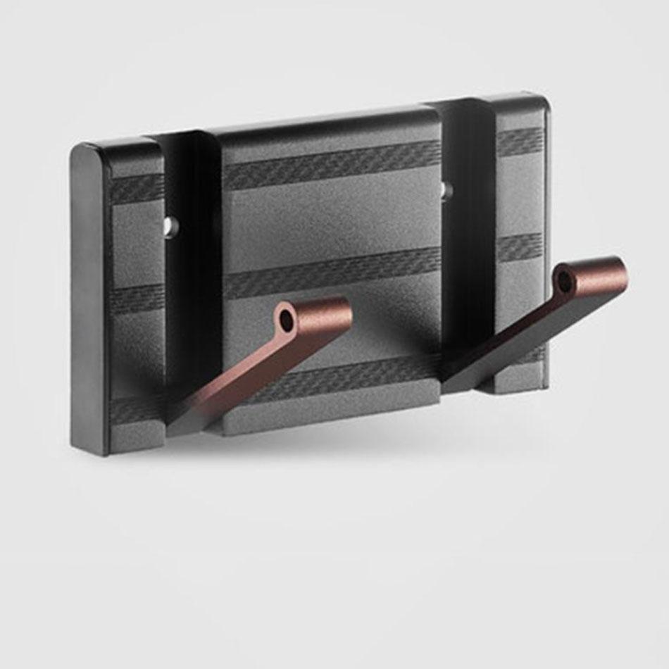 Invisible Folding Wall Hook Black Sliver Gold Aluminum Hallway Bathroom Lavatory Door Clothes Towel Storage  1 2 3 4 5 6 Hooks