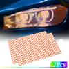 2PCS Car Headlight Rear Tail Light Honeycomb Stickers Vinyl Decals Trim Rear Light Film Taillight Lamp Cover Accessories 48x30cm