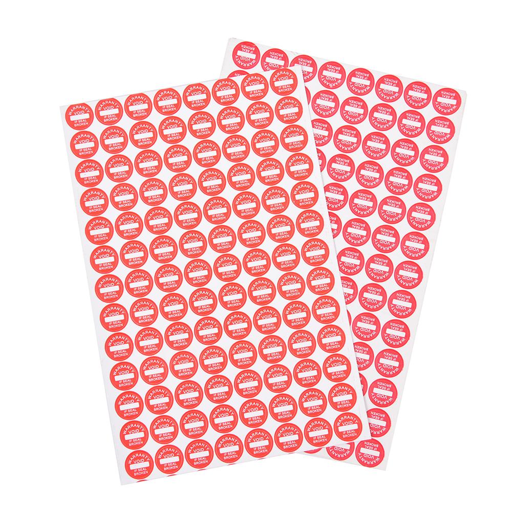 

2 Sheets(208Pcs) 10mm warranty fragile seal label sticker universal guaranteed VOID sticker