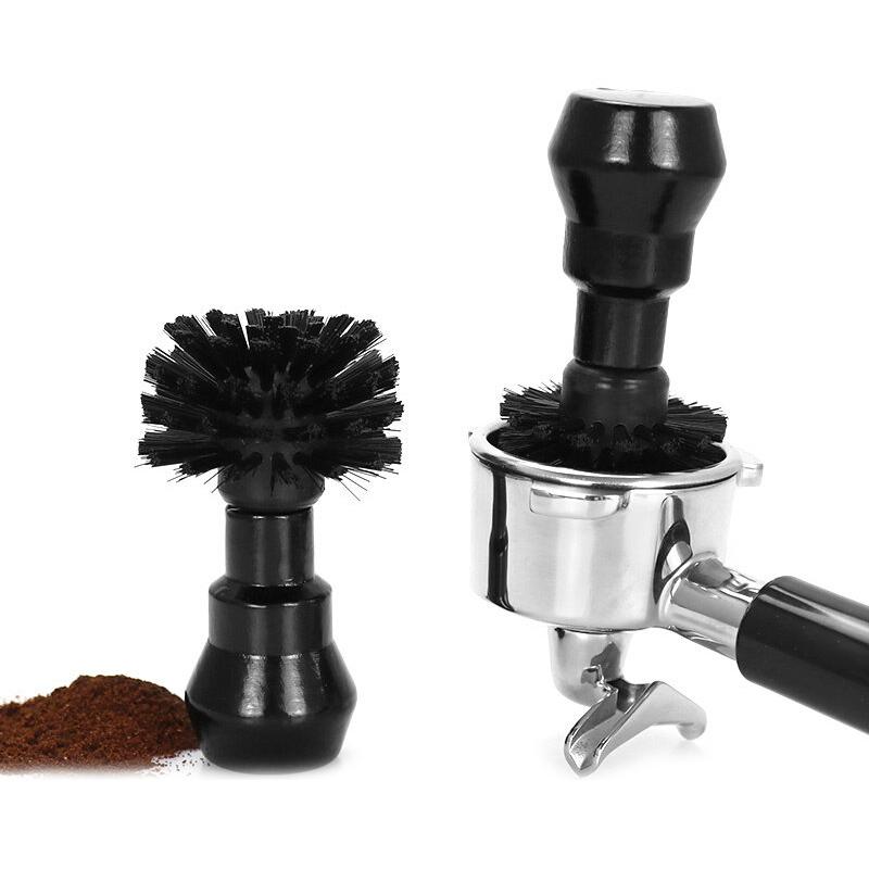 Professional Espresso Brush Brewing Head Coffee Machine Cleaning Brush Small Wood Handle Bar Counter Coffee Powder Clean Brush