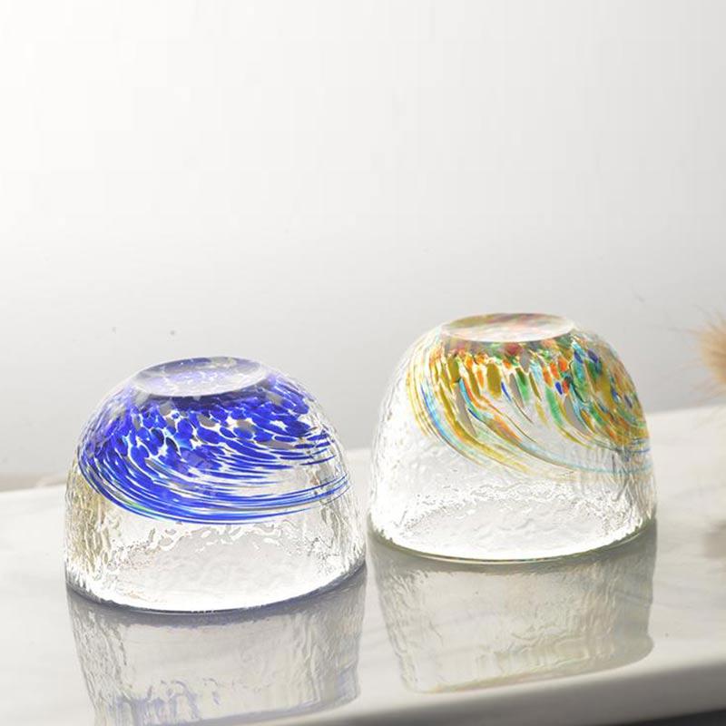 Japanese Style Colour Sake Glasses Creative Patterns Small Teacup 40ML 55ml Household Tavern Glass Cup Refined Kung Fu Tea Cup